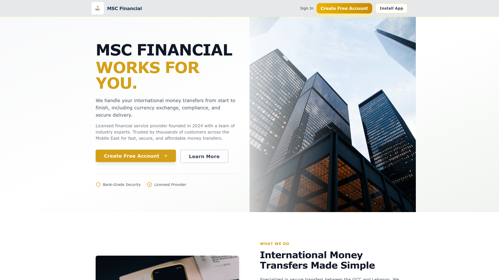 MSC Financial — Mobile App · Lebanon